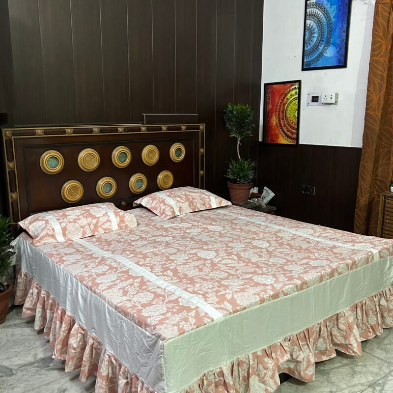 Blush Royale – Customized Frill Bedsheet Set