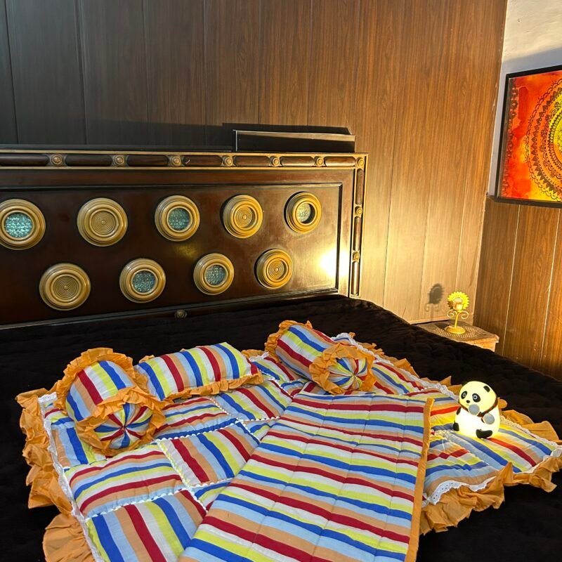 Sunset Stripes Baby Bedding Set 🧡